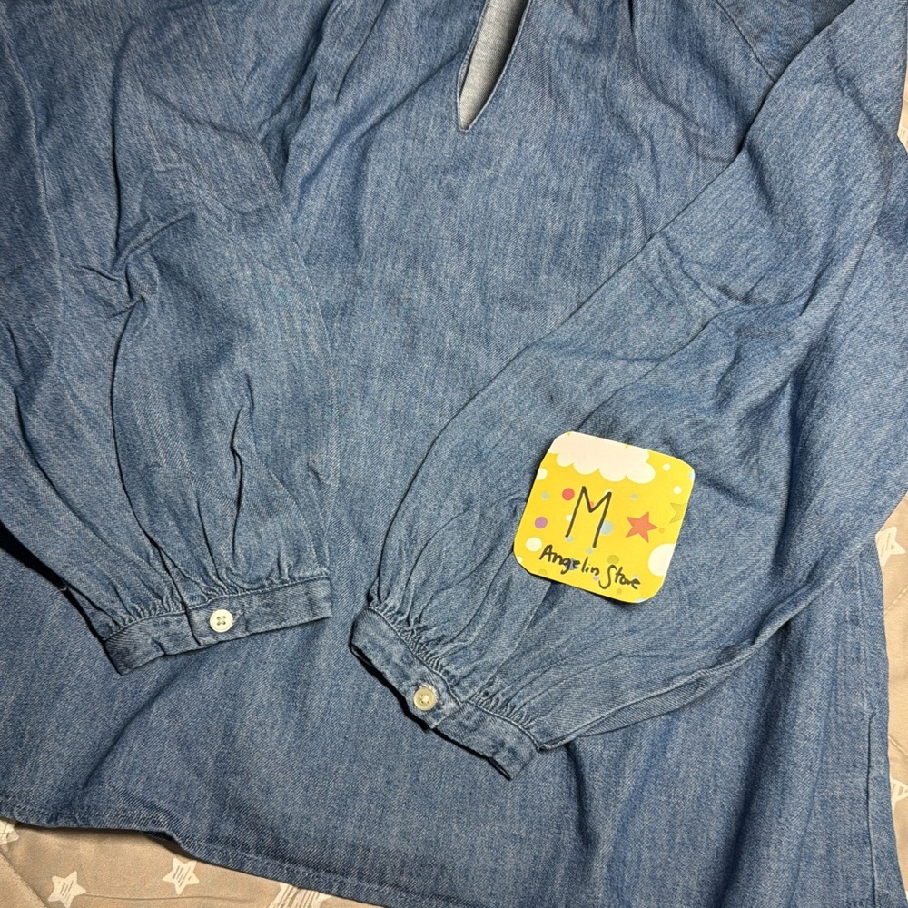 Old Navy Blue Denim Blouse